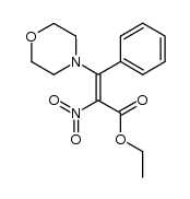 3-morpholin-4-yl-2-nitro-3-phenyl-acrylic acid ethyl ester Structure