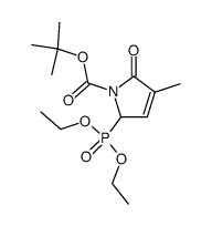 (1-tert-butoxycarbonyl-3-methyl-3-pyrrolin)-5-yl-phosphonic acid diethyl ester结构式