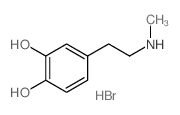 4-(2-methylaminoethyl)benzene-1,2-diol结构式