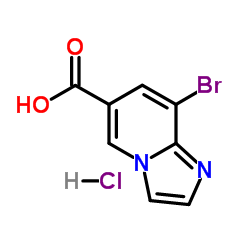 8-Bromoimidazo[1,2-a]pyridine-6-carboxylic acid hydrochloride (1:1) Structure