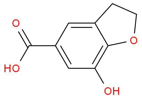 7-羟基-2,3-二氢苯并呋喃-5-羧酸结构式