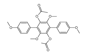 3',4,4'',6'-tetramethoxy-p-terphenyl-2',5'-diyl diacetate Structure