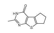 2-methyl-5,6,7-trihydrocyclopenta[b]thieno[2,3-d]pyrimidin-4[3H]-one Structure