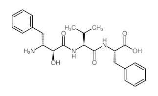 L-Phenylalanine,N-[(2S,3R)-3-amino-2-hydroxy-1-oxo-4-phenylbutyl]-L-valyl-结构式