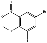 4-Bromo-2-iodo-6-nitroanisole结构式