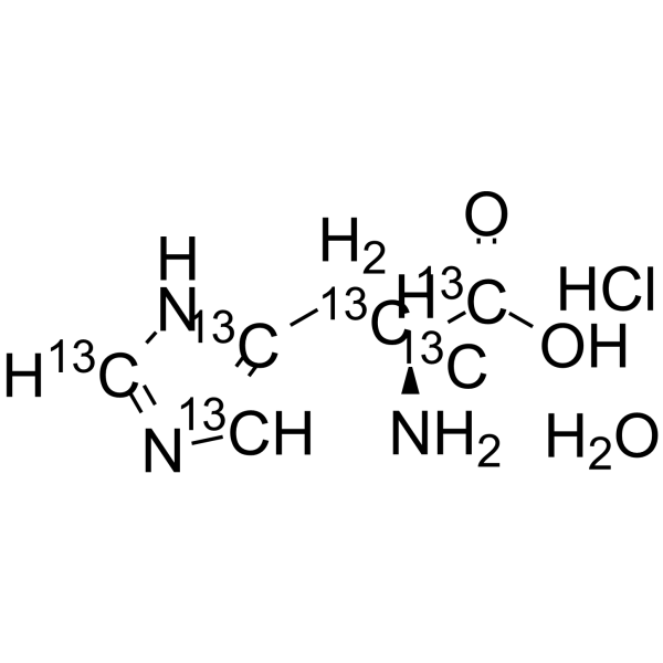 L-Histidine-13C6 hydrochloride hydrate structure