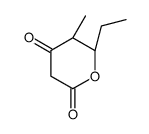 (5S,6R)-6-ethyl-5-methyloxane-2,4-dione Structure