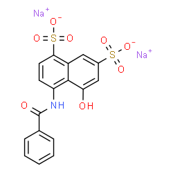 disodium 4-(benzoylamino)-5-hydroxynaphthalene-1,7-disulphonate结构式