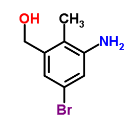 (3-Amino-5-bromo-2-methylphenyl)methanol结构式