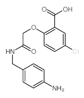 Benzoic acid,2-[2-[[(4-aminophenyl)methyl]amino]-2-oxoethoxy]-5-chloro- Structure