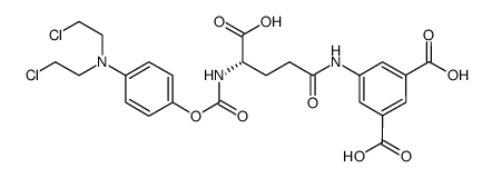 5-(N-[(S)-N-{N,N-bis(2-chloroethyl)amino}phenoxycarbonyl--glutamyl]amino)isophthalic acid Structure