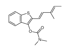 2-((1E,3E)-3-methylpenta-1,3-dien-1-yl)benzo[b]thiophen-3-yl dimethylcarbamate结构式