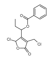 2-chloro-4-chloromethyl-5-oxo-3-(1-phenylcarbonyloxypropyl)-2,5-dihydrofuran Structure