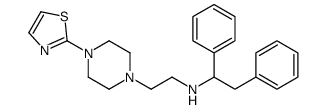 1-[2-[(1,2-Diphenylethyl)amino]ethyl]-4-(2-thiazolyl)piperazine结构式