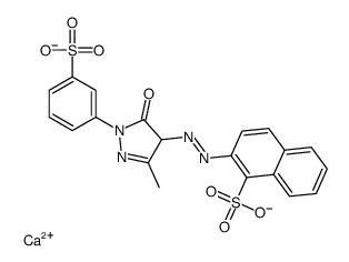 calcium,2-[[3-methyl-5-oxo-1-(3-sulfonatophenyl)-4H-pyrazol-4-yl]diazenyl]naphthalene-1-sulfonate结构式