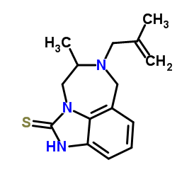 5-methyl-6-(2-methylprop-2-en-1-yl)-4,5,6,7-tetrahydroimidazo[4,5,1-jk][1,4]benzodiazepine-2-thiol Structure
