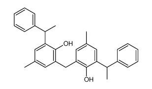 2,2'-methylenebis[6-(1-phenylethyl)-p-cresol]结构式