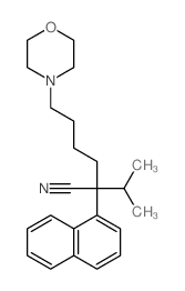 6-morpholin-4-yl-2-naphthalen-1-yl-2-propan-2-yl-hexanenitrile结构式