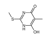 5-methyl-2-(methylthio)-4,6-pyrimidinediol结构式