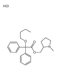 (1-methylpyrrolidin-1-ium-2-yl)methyl 2-butoxy-2,2-diphenylacetate,chloride Structure