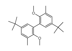 4,4'-di-tert-butyl-3,3'-dimethyl-2,2'-dimethoxybiphenyl结构式