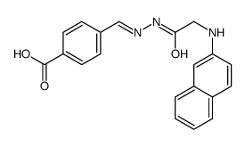 4-[[[2-(naphthalen-2-ylamino)acetyl]hydrazinylidene]methyl]benzoic acid Structure