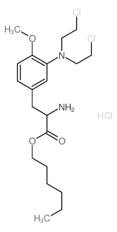 hexyl 2-amino-3-[3-[bis(2-chloroethyl)amino]-4-methoxyphenyl]propanoate,hydrochloride Structure
