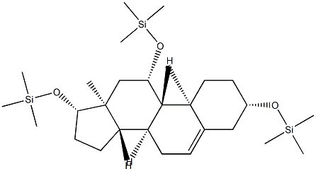 3β,11β,17β-Tris(trimethylsilyloxy)androst-5-ene Structure