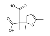 1,3,6,7-Tetramethyl-2-thiabicyclo[3.2.0]hept-3-ene-6,7-dicarboxylic acid结构式