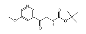 [2-(5-Methoxy-pyridin-3-yl)-2-oxo-ethyl]-carbamic acid tert-butyl ester结构式