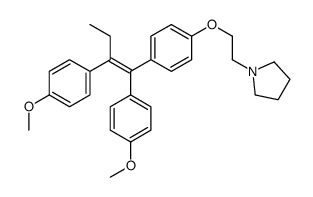 1-[2-[4-[1,2-Bis(4-methoxyphenyl)-1-butenyl]phenoxy]ethyl]pyrrolidine结构式
