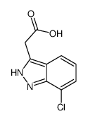 2-(7-氯-1H-吲唑-3-基)乙酸结构式