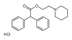 2-piperidin-1-ylethyl 2,2-diphenylacetate,hydrochloride Structure