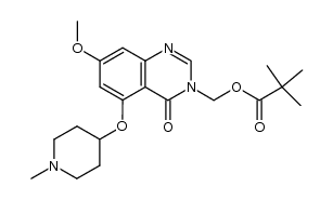 [7-methoxy-5-[(1-methylpiperidin-4-yl)oxy]-4-oxoquinazolin-3(4H)-yl]methyl pivalate Structure