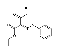 4-bromo-3-oxo-2-phenylhydrazono-butyric acid ethyl ester结构式