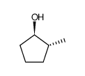 (-)-(1R,2R)-trans-2-methylcyclopentanol结构式