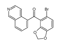 (5-bromo-1,3-benzodioxol-4-yl)-isoquinolin-5-ylmethanone结构式