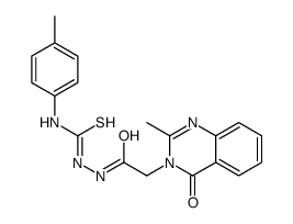 1-[[2-(2-methyl-4-oxoquinazolin-3-yl)acetyl]amino]-3-(4-methylphenyl)thiourea结构式