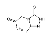 2-(3-methyl-5-thioxo-1,5-dihydro-[1,2,4]triazol-4-yl)-acetamide结构式