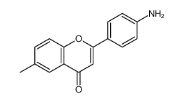 2-(4-aminophenyl)-6-methylchromen-4-one结构式