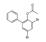 acetic acid-(3,5-dibromo-biphenyl-2-yl ester)结构式