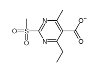 ETHYL 4-METHYL-2-(METHYLSULFONYL)PYRIMIDINE-5-CARBOXYLATE structure