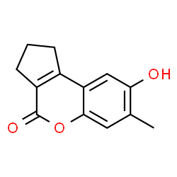 Cyclopenta[c][1]benzopyran-4(1H)-one, 2,3-dihydro-8-hydroxy-7-methyl- (9CI) structure