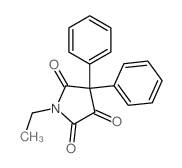 1-ethyl-4,4-diphenyl-pyrrolidine-2,3,5-trione结构式