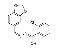N-[(E)-1,3-benzodioxol-5-ylmethylideneamino]-2-chlorobenzamide结构式