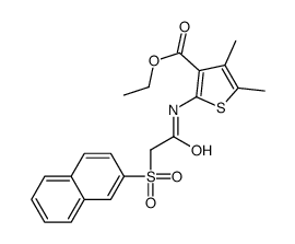 ethyl 4,5-dimethyl-2-[(2-naphthalen-2-ylsulfonylacetyl)amino]thiophene-3-carboxylate Structure