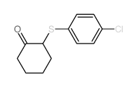 2-(4-chlorophenyl)sulfanylcyclohexan-1-one结构式