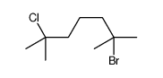 2-bromo-6-chloro-2,6-dimethylheptane Structure