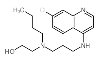 2-[butyl-[3-[(7-chloroquinolin-4-yl)amino]propyl]amino]ethanol structure