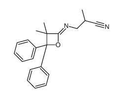 3-[(3,3-dimethyl-4,4-diphenyloxetan-2-ylidene)amino]-2-methylpropanenitrile Structure